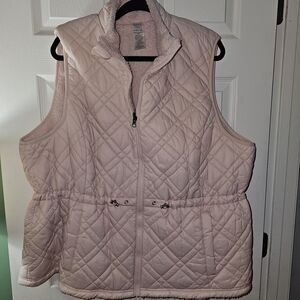 Time and Tru Light Pink Quilted Vest